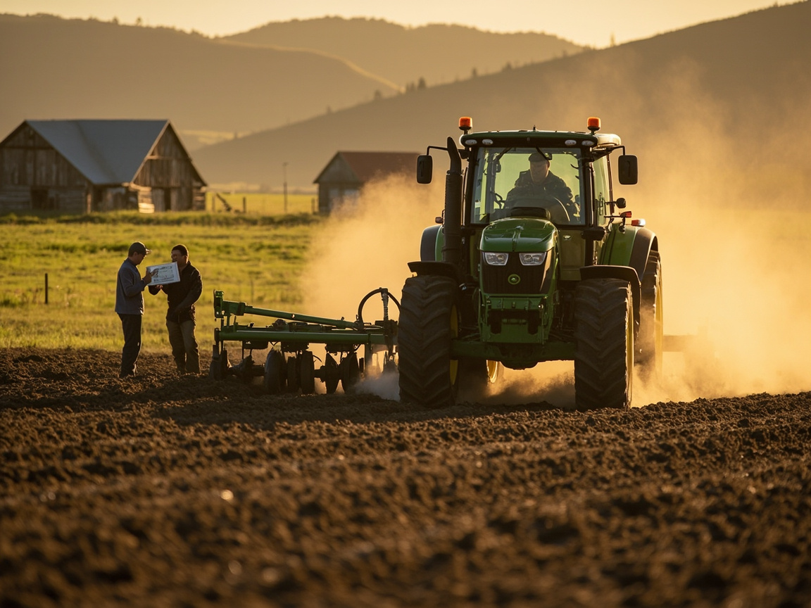 Farm owner reviewing monitoring data in a New Zealand paddock
